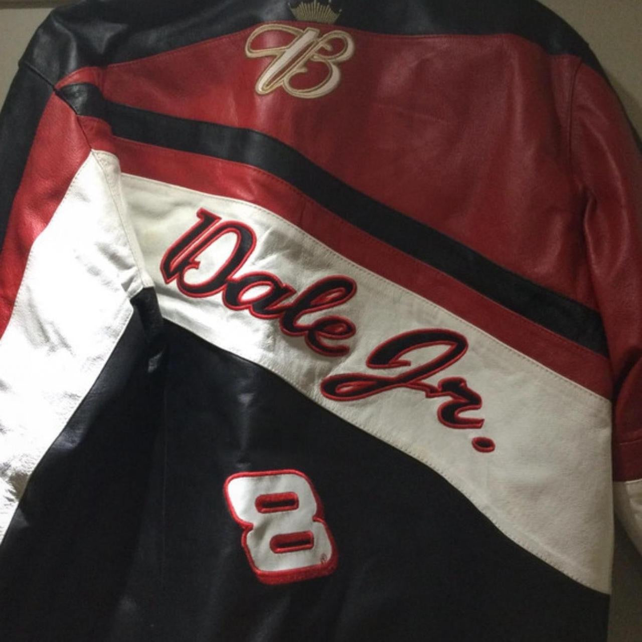 Vintage early 2000s red leather racing jacket