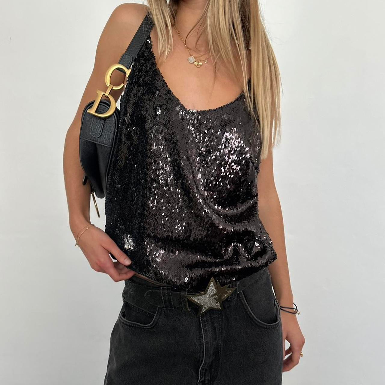 Vintage sequin embellished top