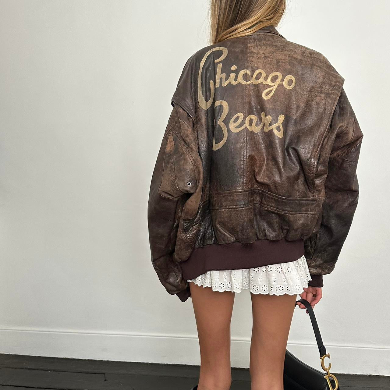 Vintage 90’s Chicago Bears leather jacket