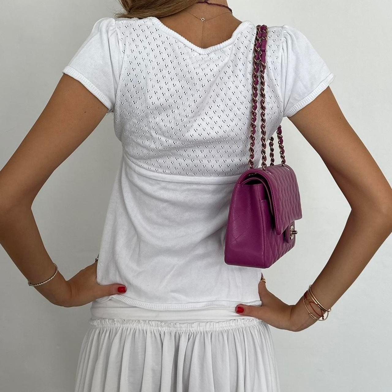 Vintage 90s white babydoll tie up top