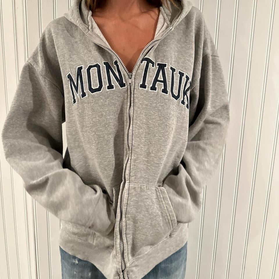 Vintage 90’s Montauk grey hoodie