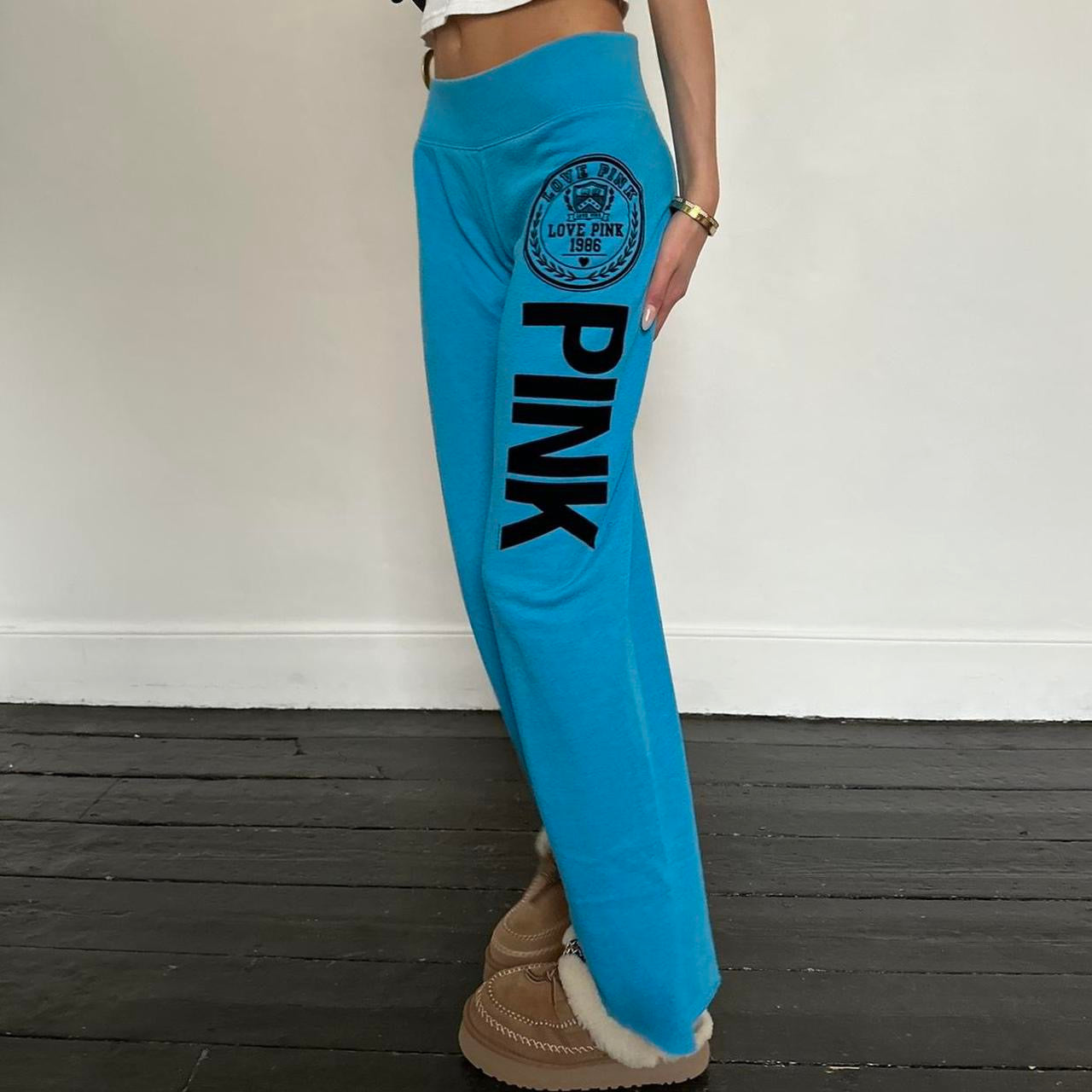 Vintage 2000’s Victorias Secret pink blue sweatpants