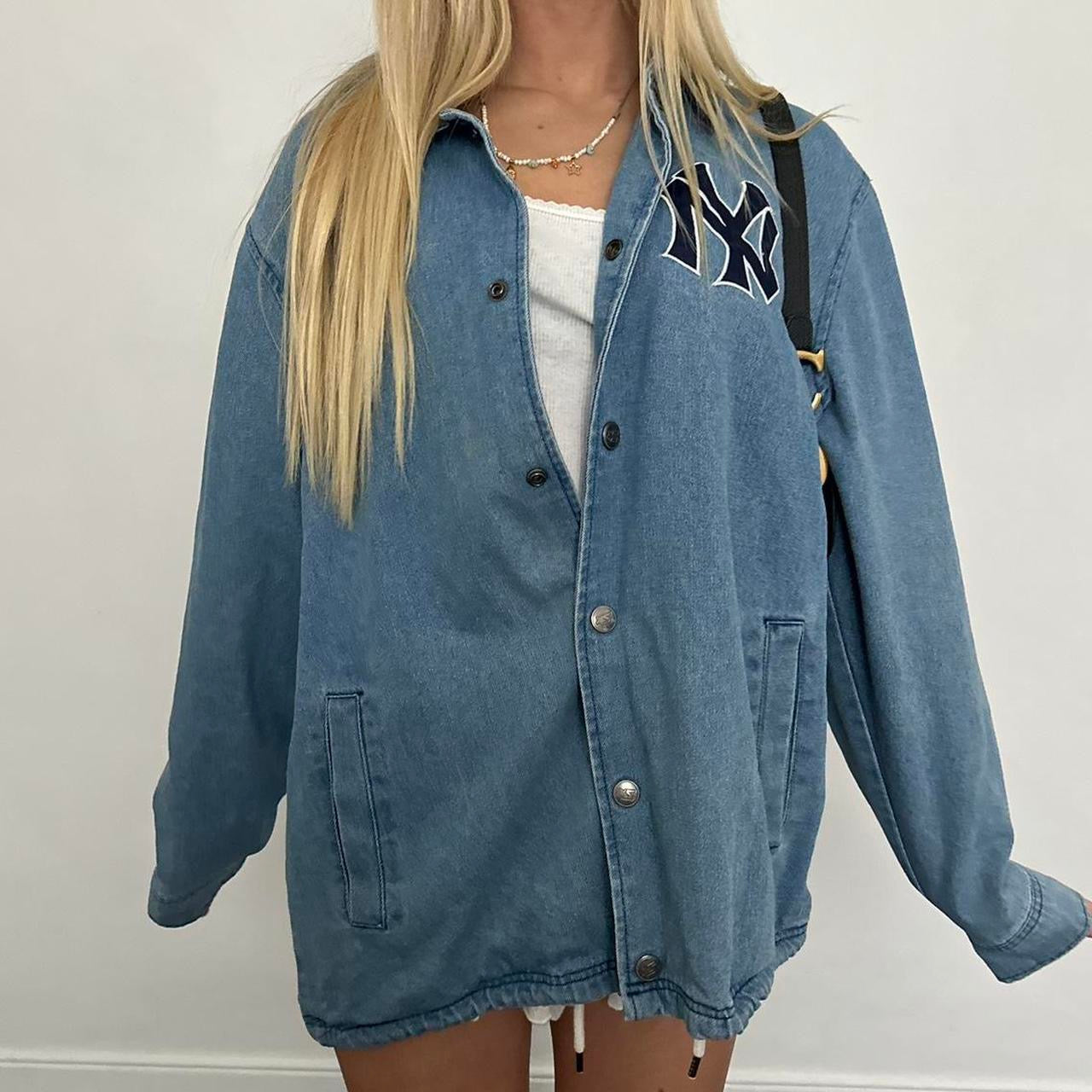 Vintage Yankees denim blue jacket