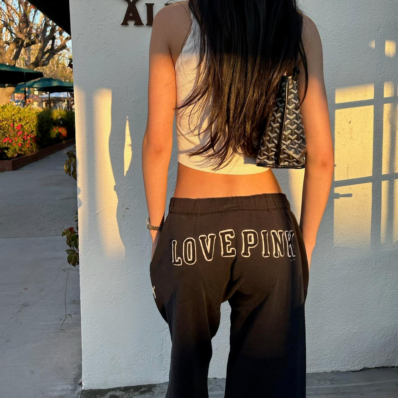 Vintage Pink Victoria’s Secret black sweatpants