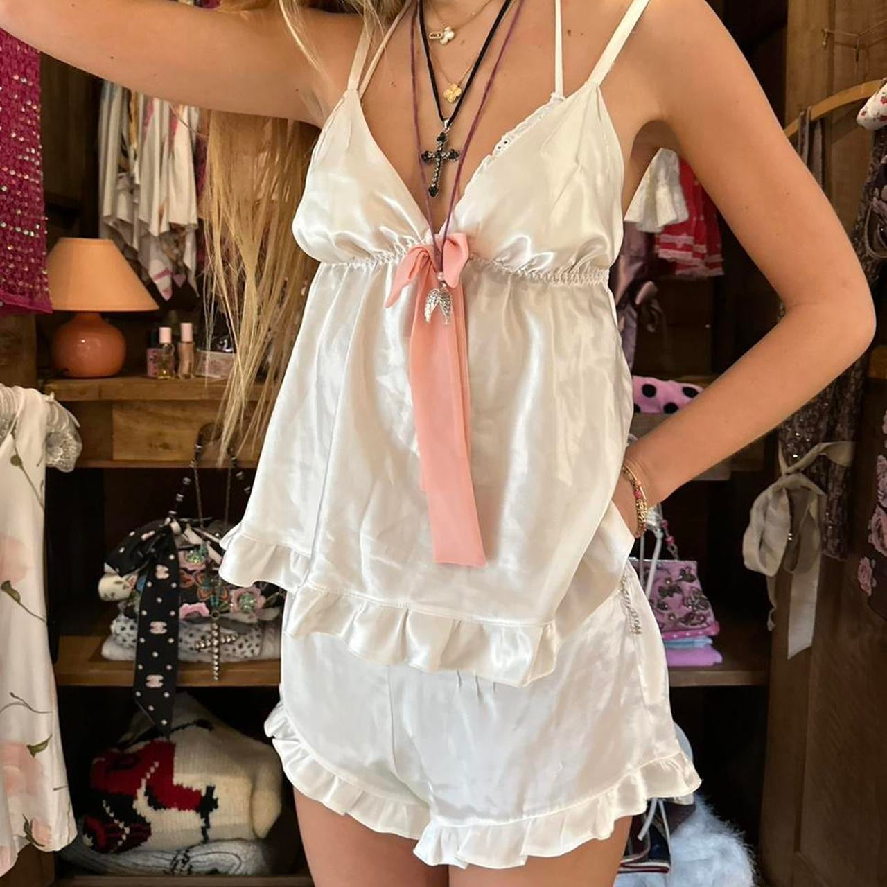 Vintage 2000’s silky two piece set