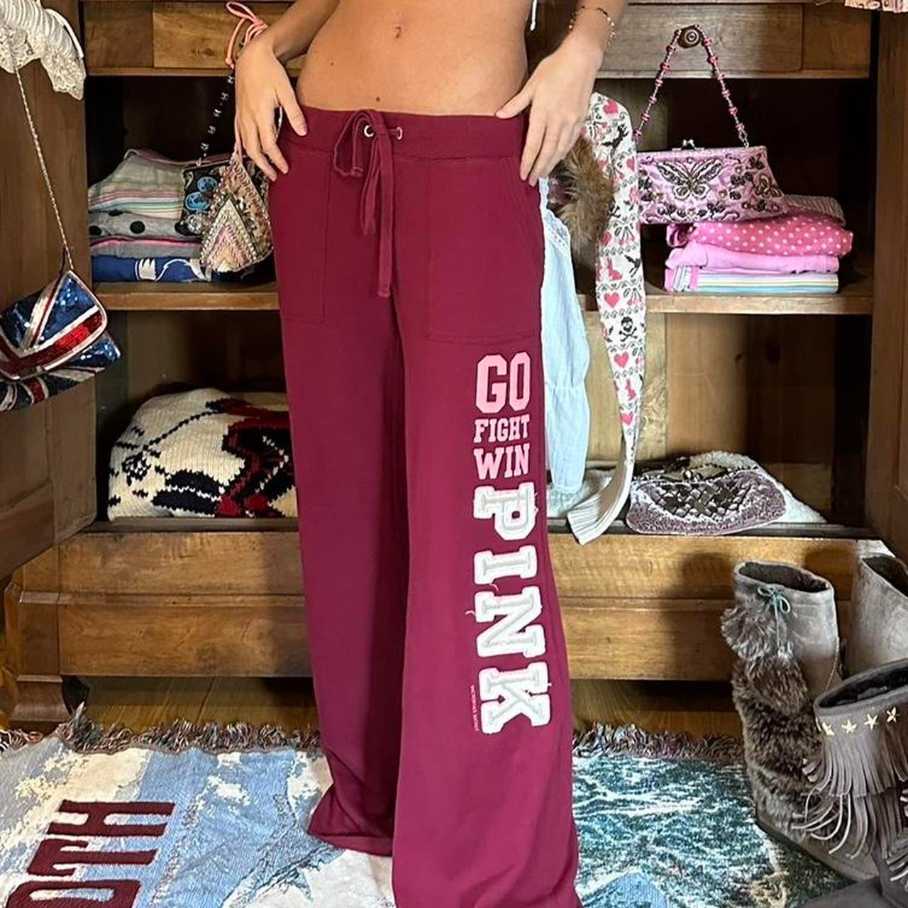 Vintage 2000’s Victorias Secret burgundy sweatpants