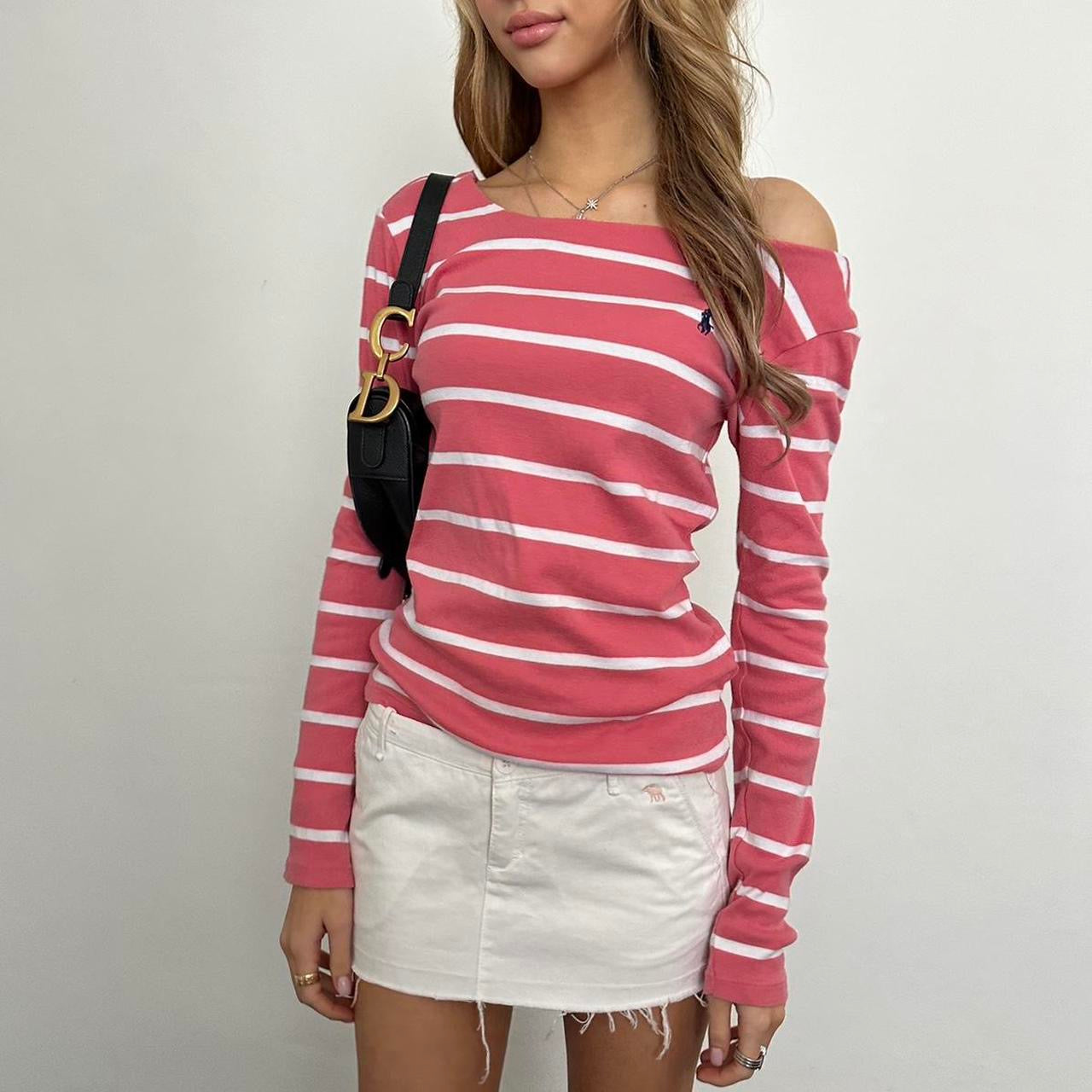 Vintage Polo Ralph Lauren pink striped long sleeves top