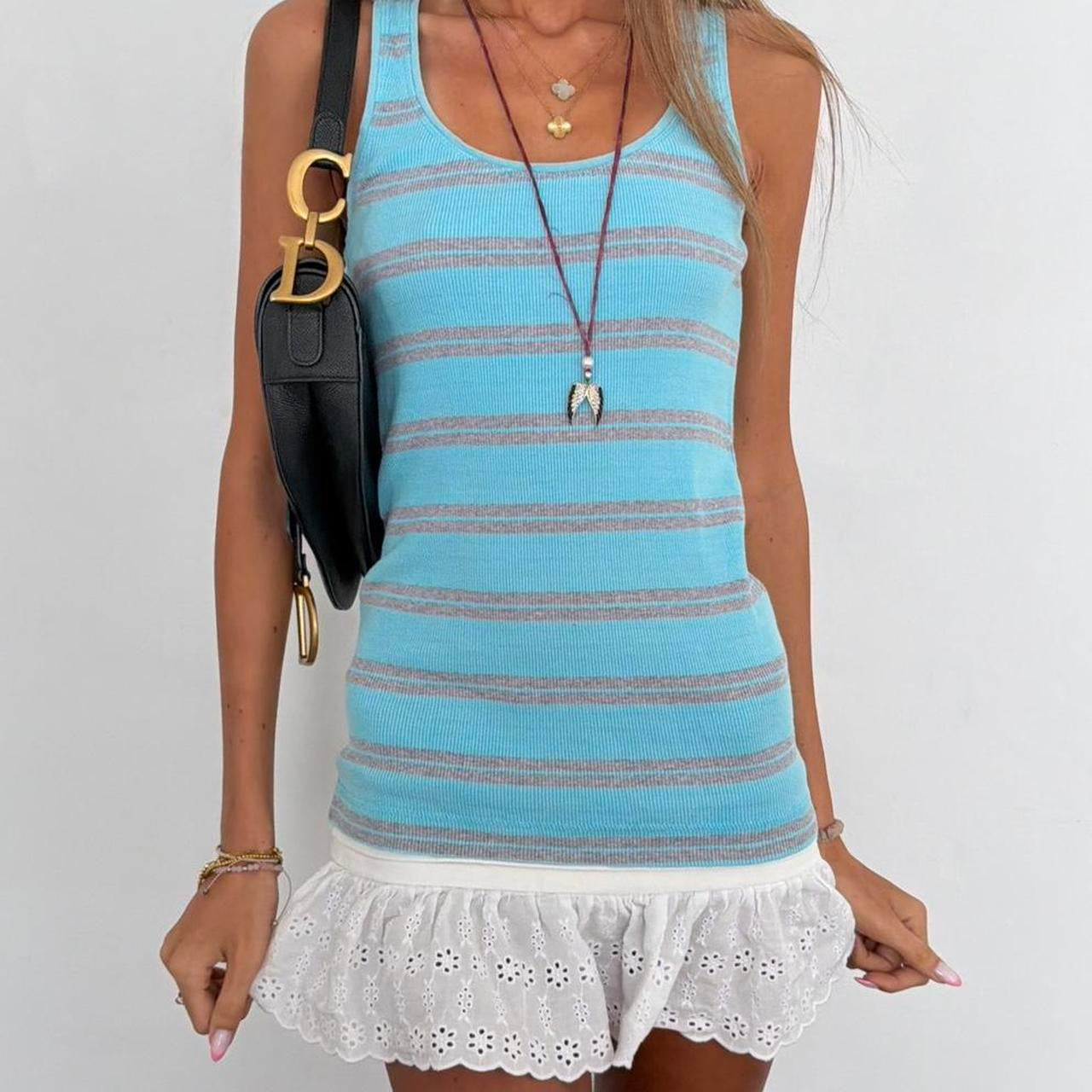 Vintage 2000’s striped blue cami top