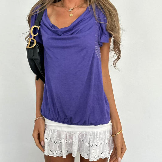 Vintage 90’s purple sequin open back top