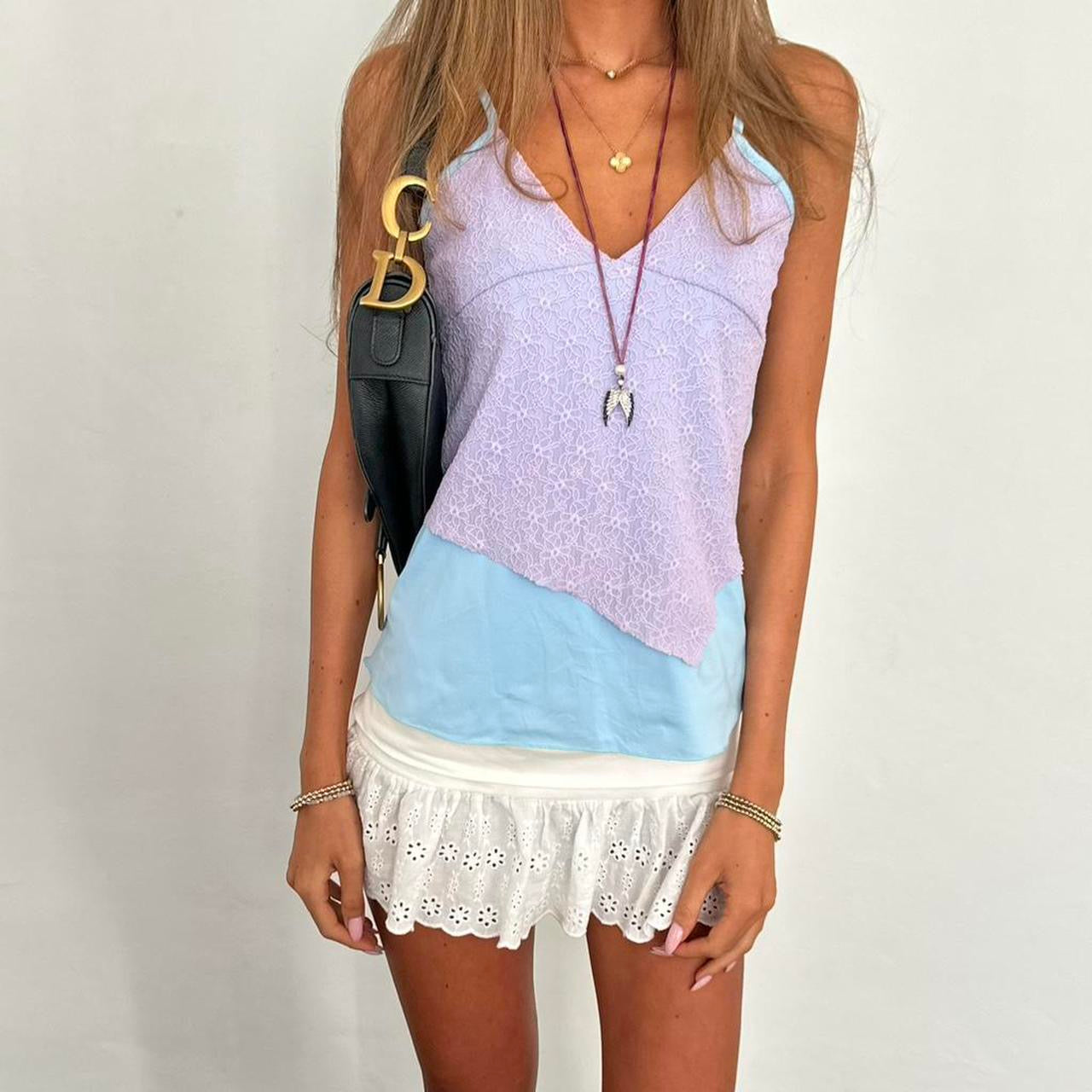Vintage 2000’s purple and blue layered cami top