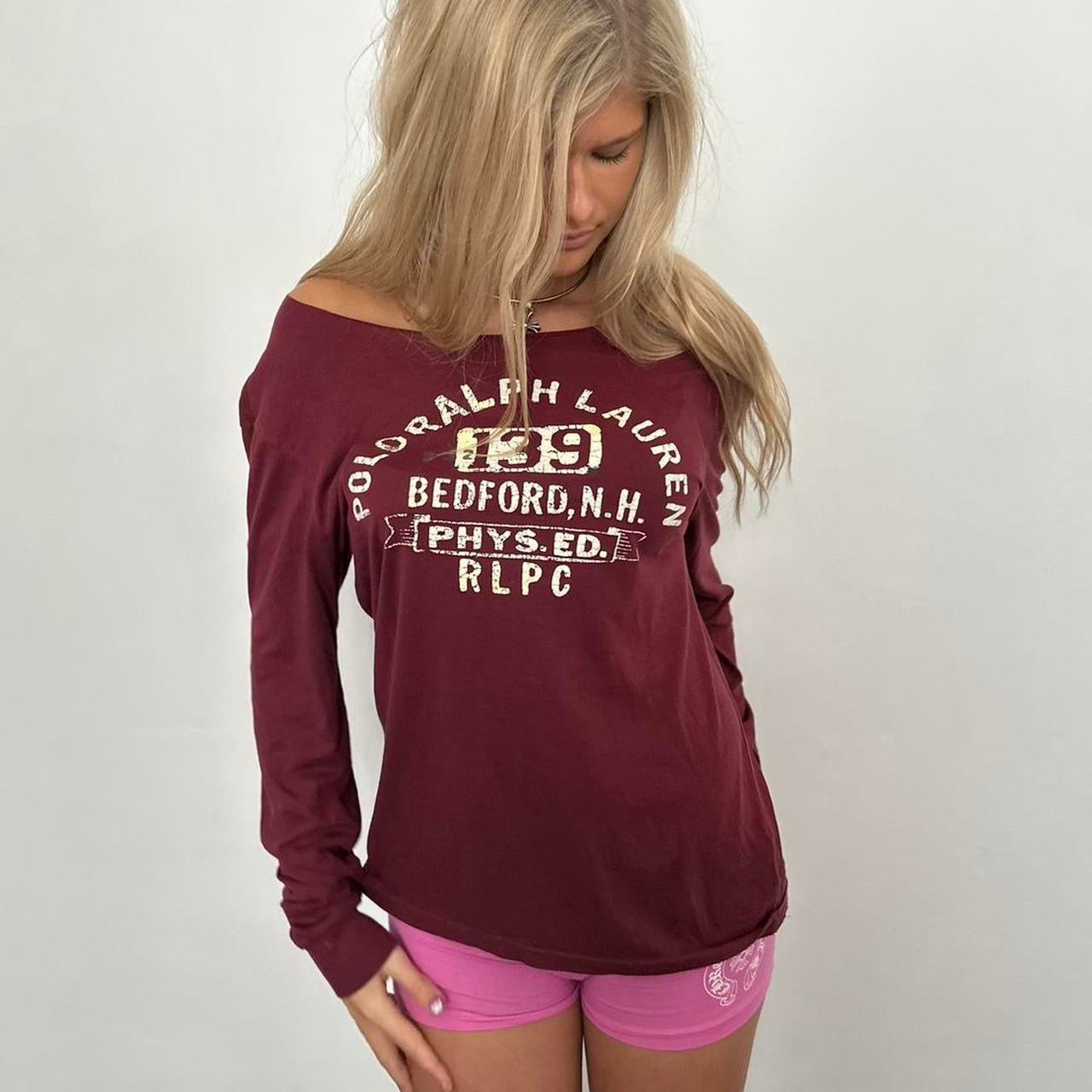 Vintage Ralph Lauren burgundy long sleeves top