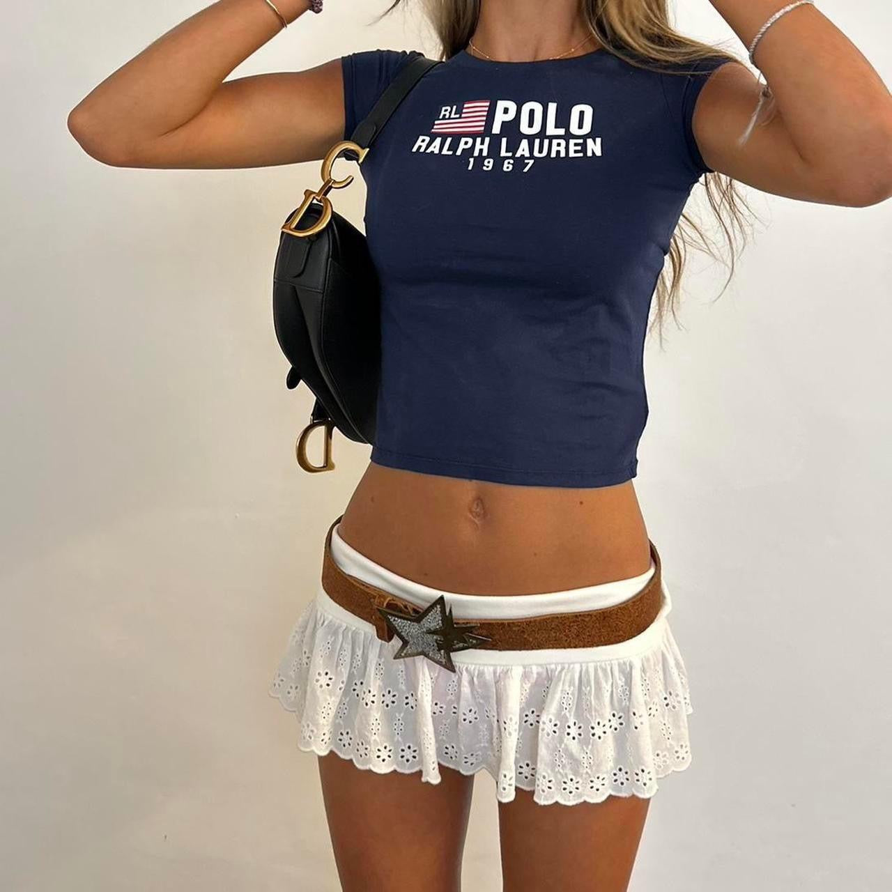 Vintage Ralph Lauren navy preppy baby tee