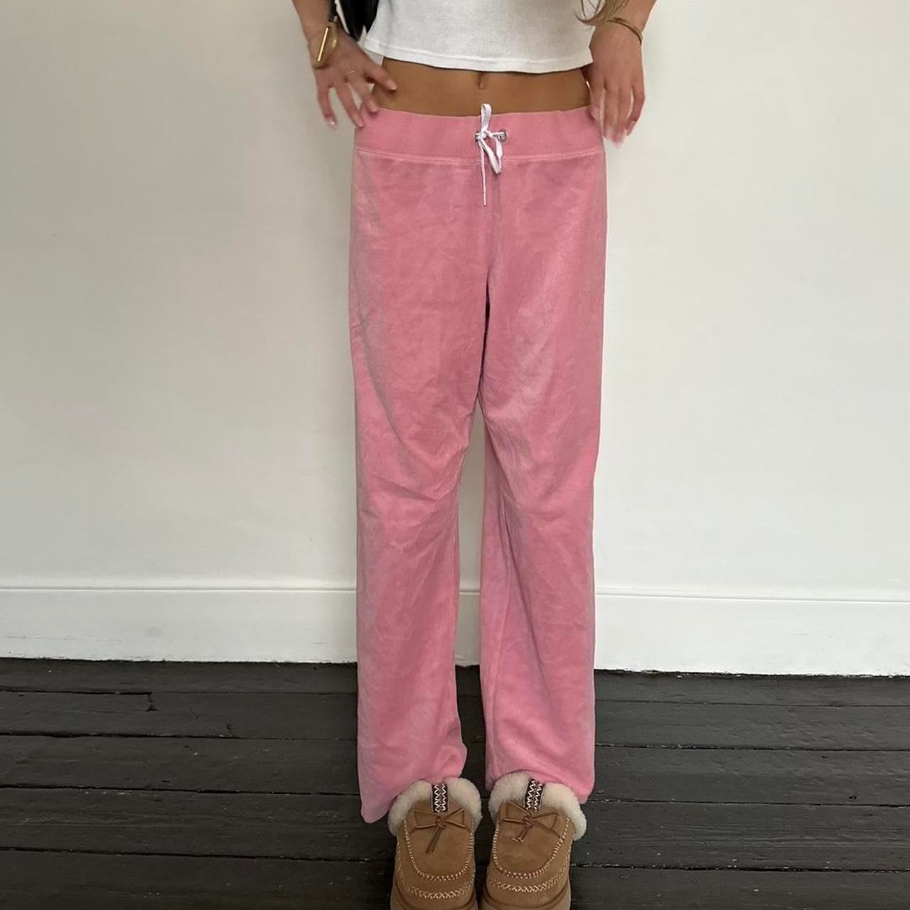 Vintage 2000’s Victorias Secret pink velvet  sweatpants