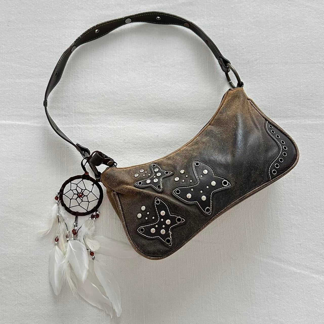 Vintage butterfly studded bag with dream catcher 🌙