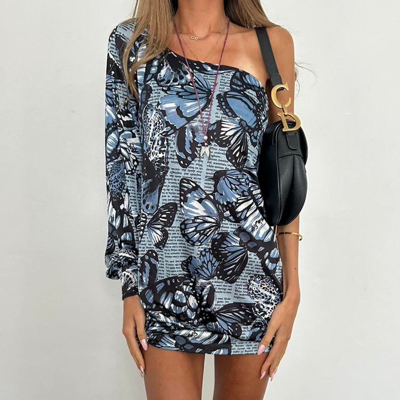 Vintage Miss Sixty butterfly print mini dress