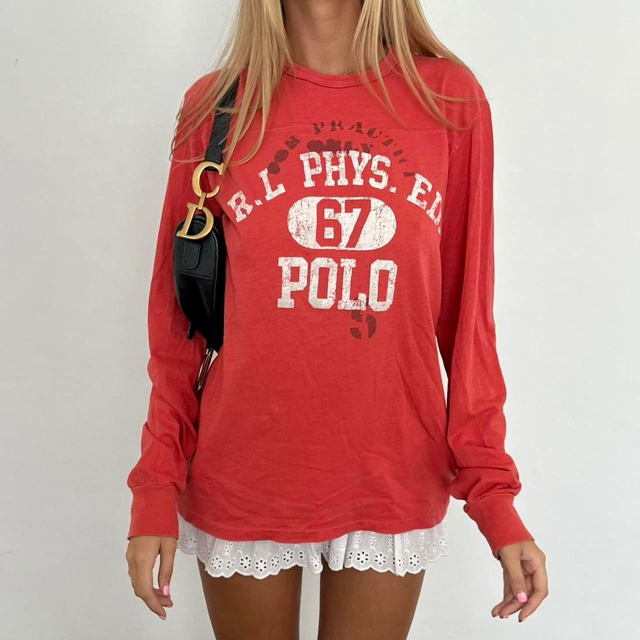 Vintage 2000’s Polo Ralph Lauren red long sleeve top