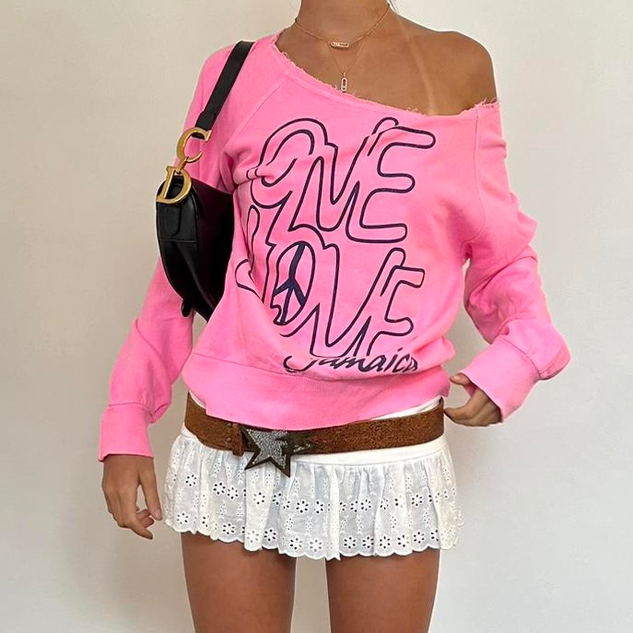 Vintage One Love Jamaica pink sweatshirt