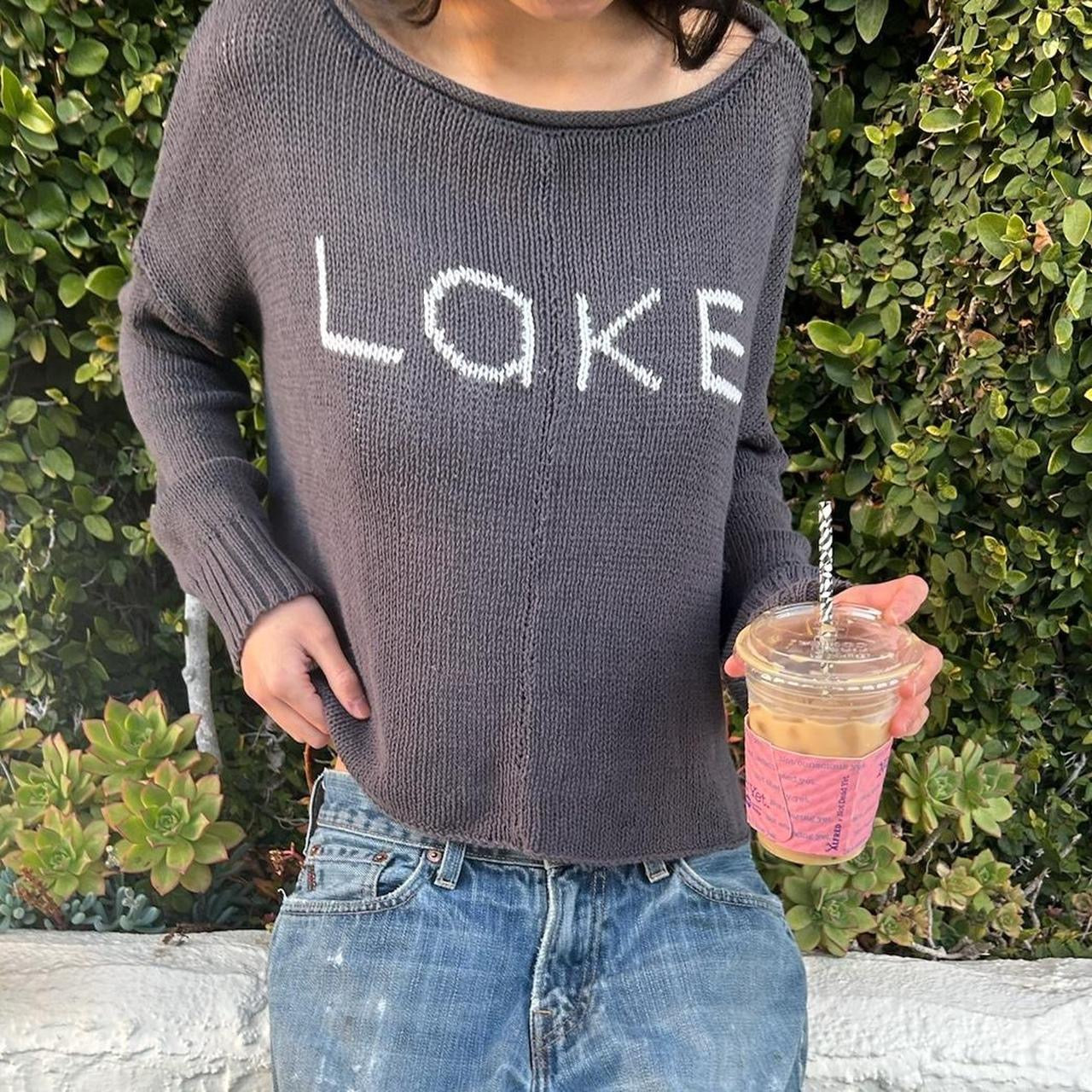 Vintage Lake off the shoulder sweatshirt