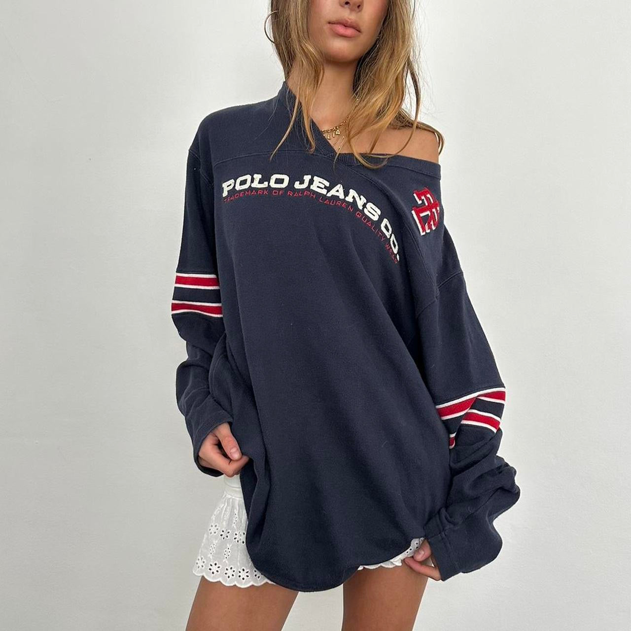 Vintage Ralph Lauren sporty oversized sweater top