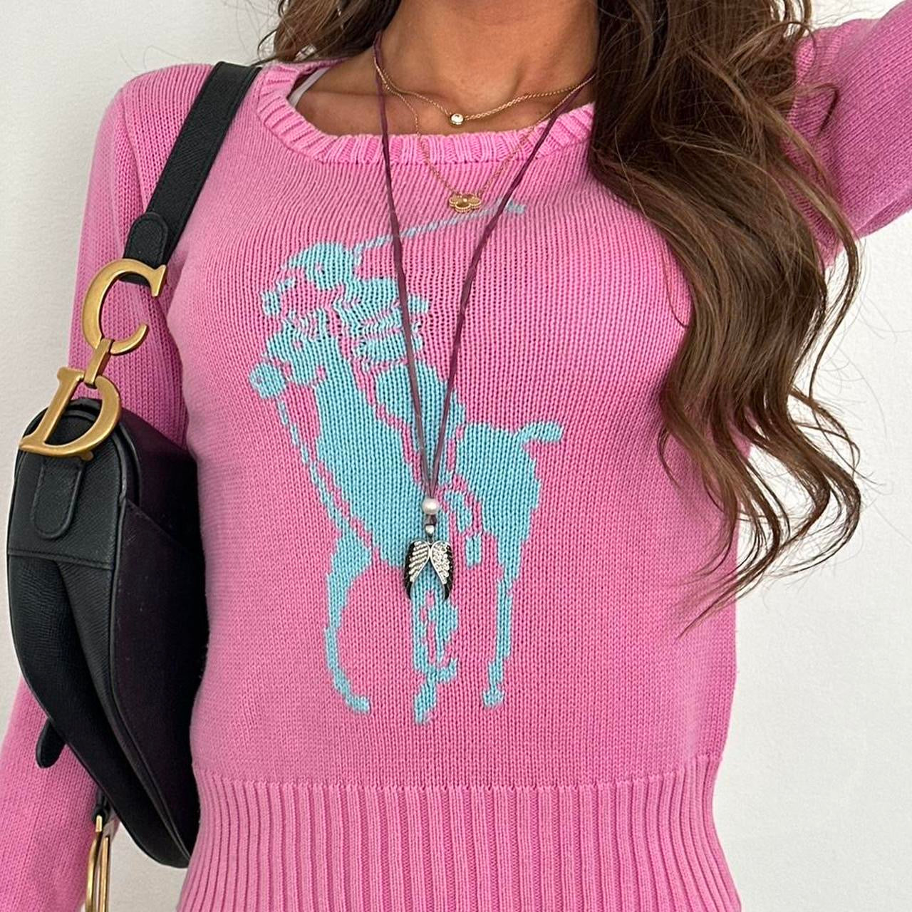 Vintage 2000s Polo Ralph Lauren knit cropped sweater