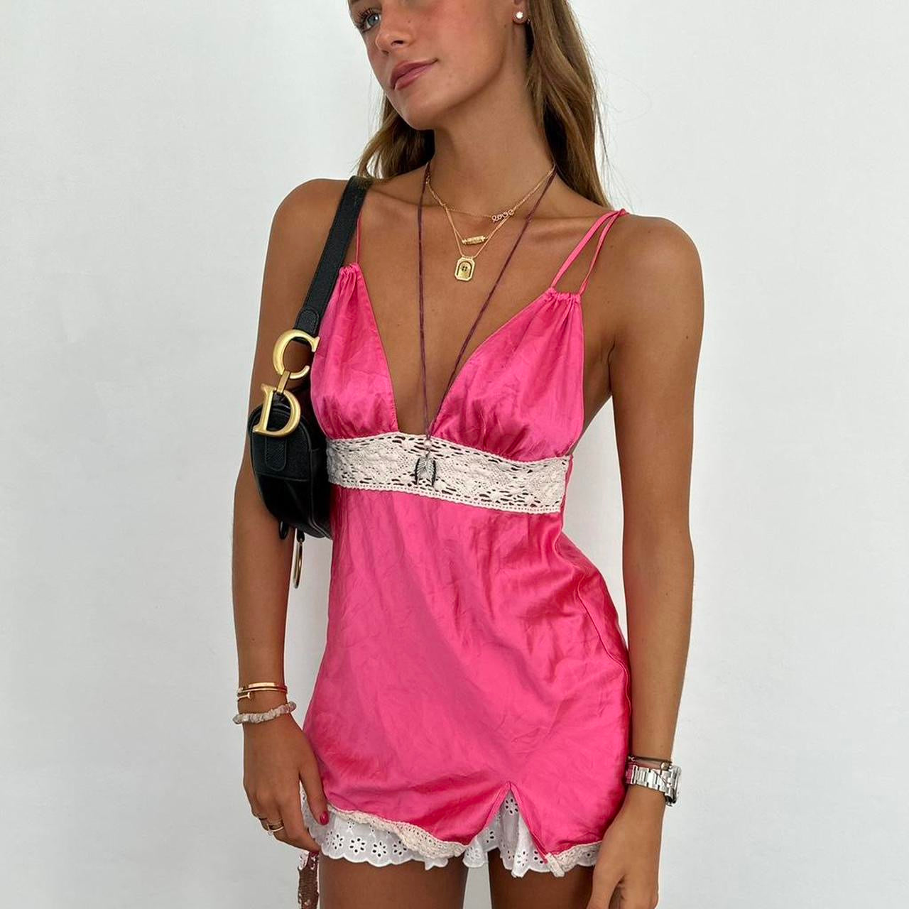 Vintage Victoria’s Secret pink lace babydoll top