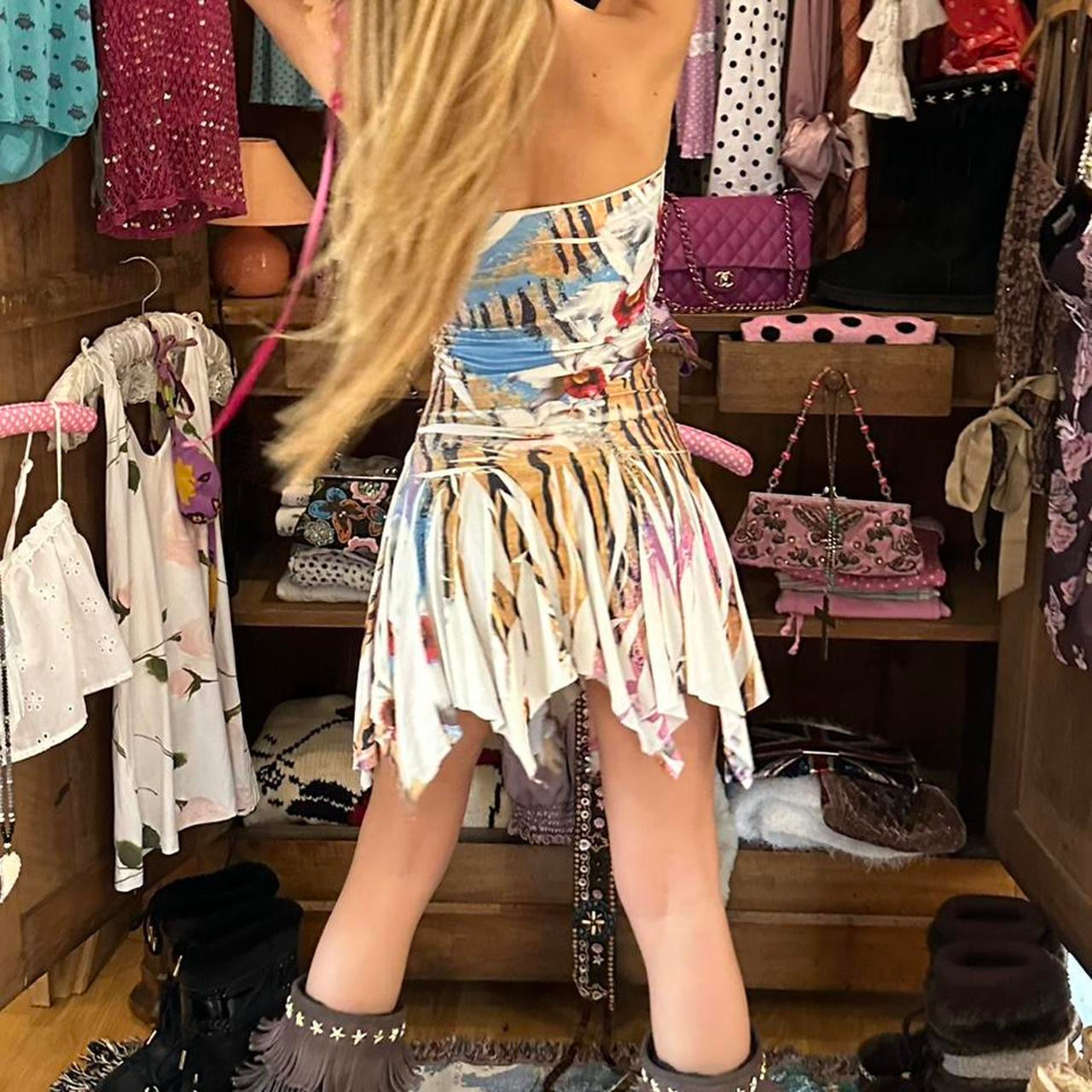 Vintage 90’s Italian strapless pixie dress