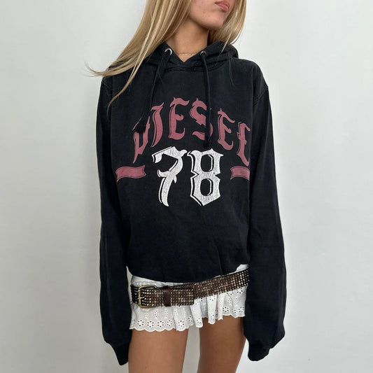 Vintage 90’s Diesel gothic letters hoodie