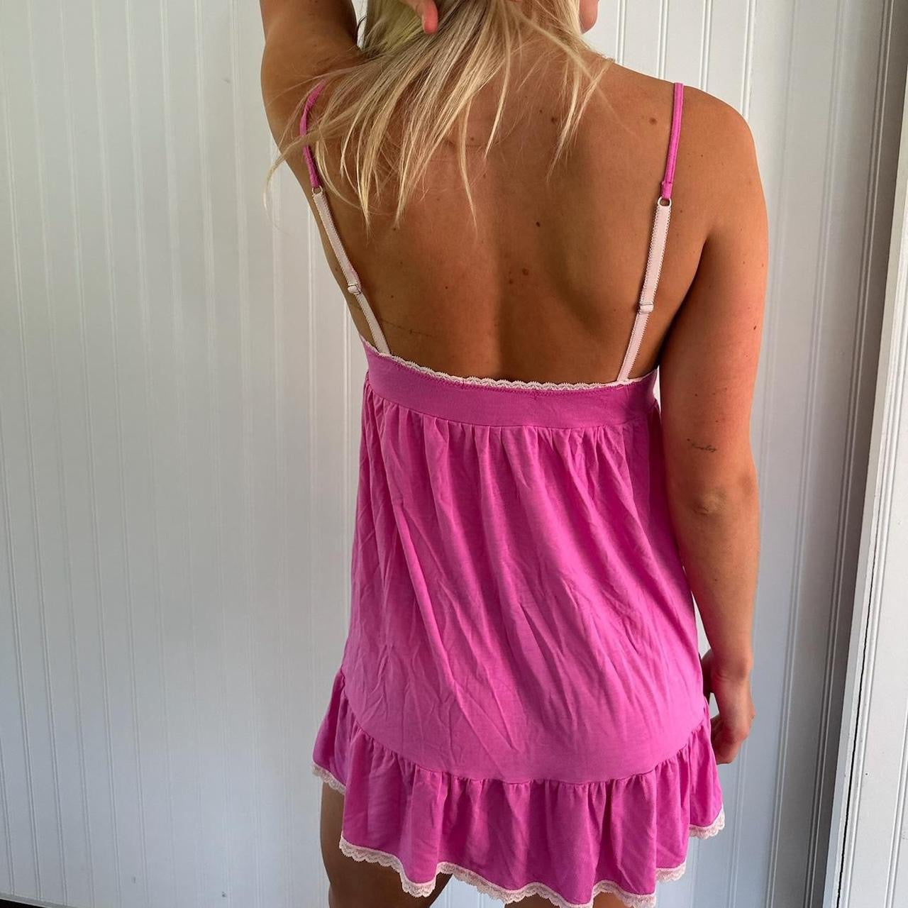 Vintage Victorias Secret pink babydoll dress