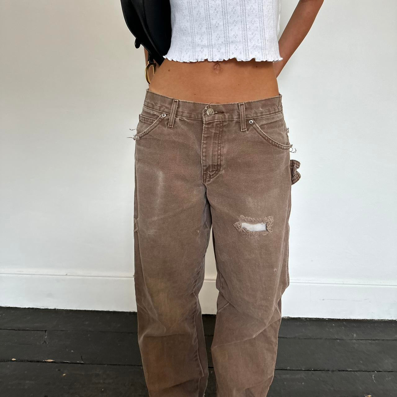 Vintage chocolate brown Dickies 90s