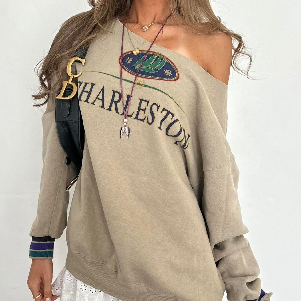 Vintage 90’s Charleston off the shoulder sweatshirt