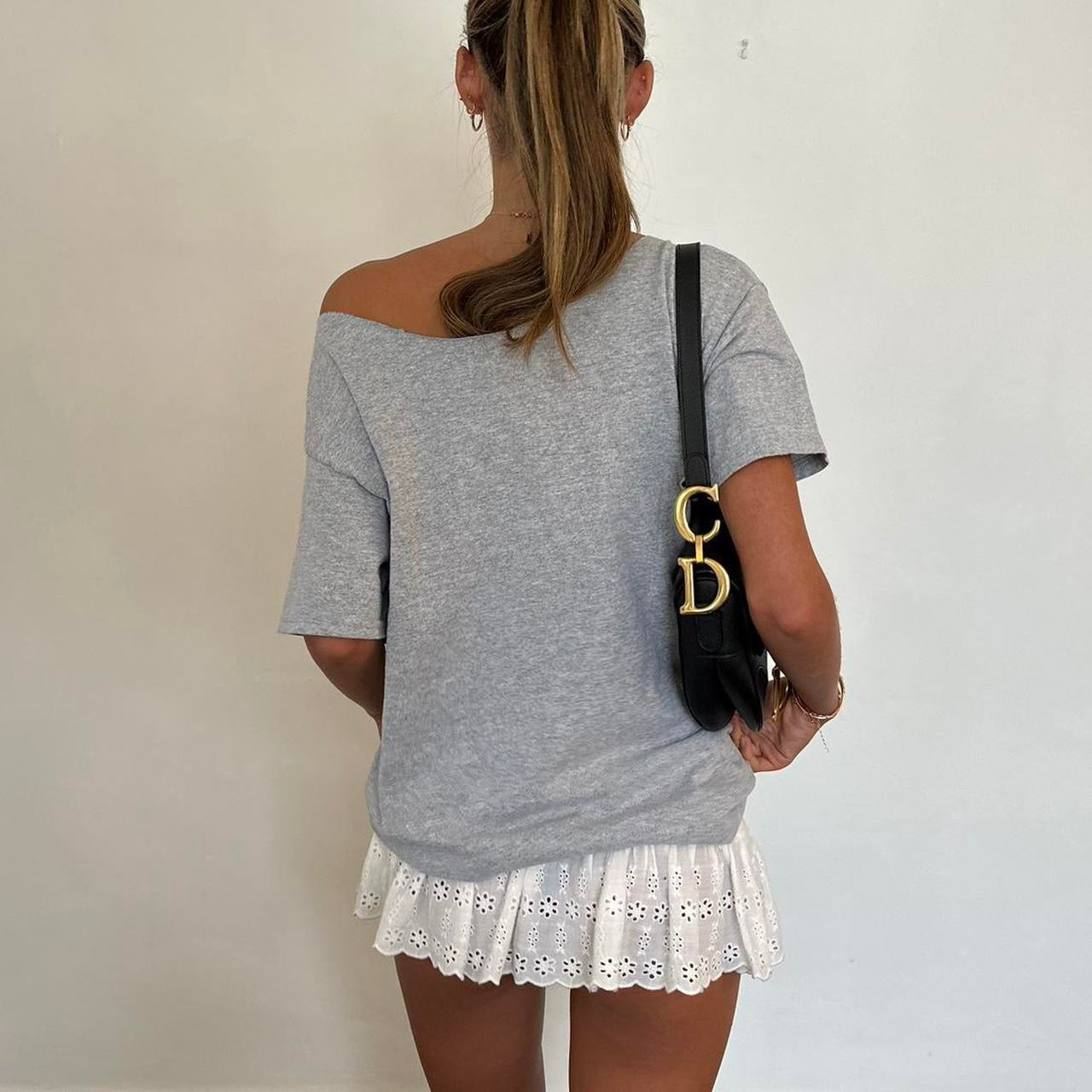 Vintage Aspen grey relaxed fit top