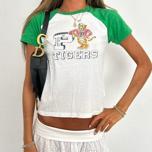 Vintage Ralph Lauren polo tigers varsity baby tee