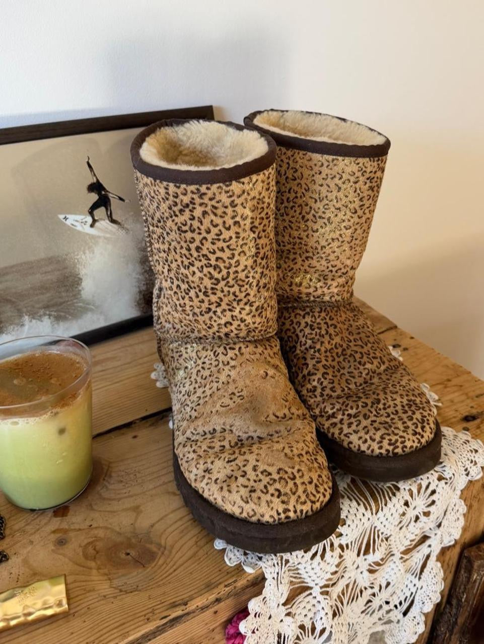 Vintage 2000s leopard print Ugg boots