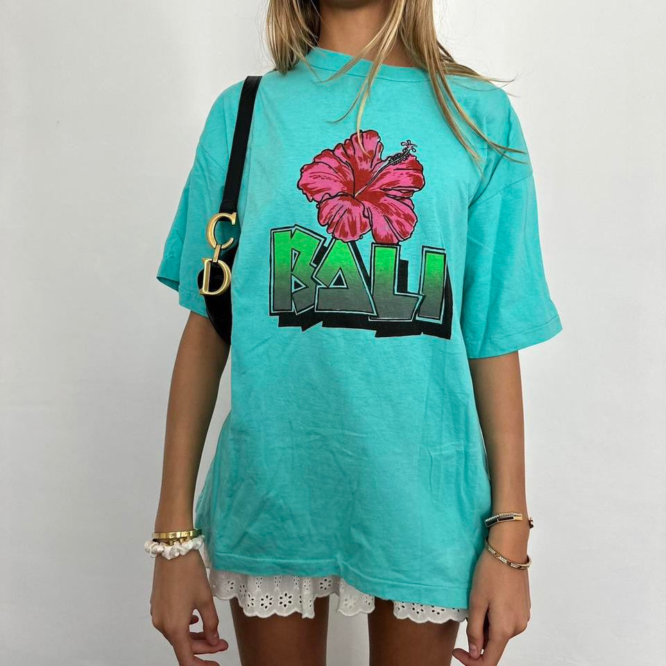 Vintage 90’s Bali hibiscus oversized top