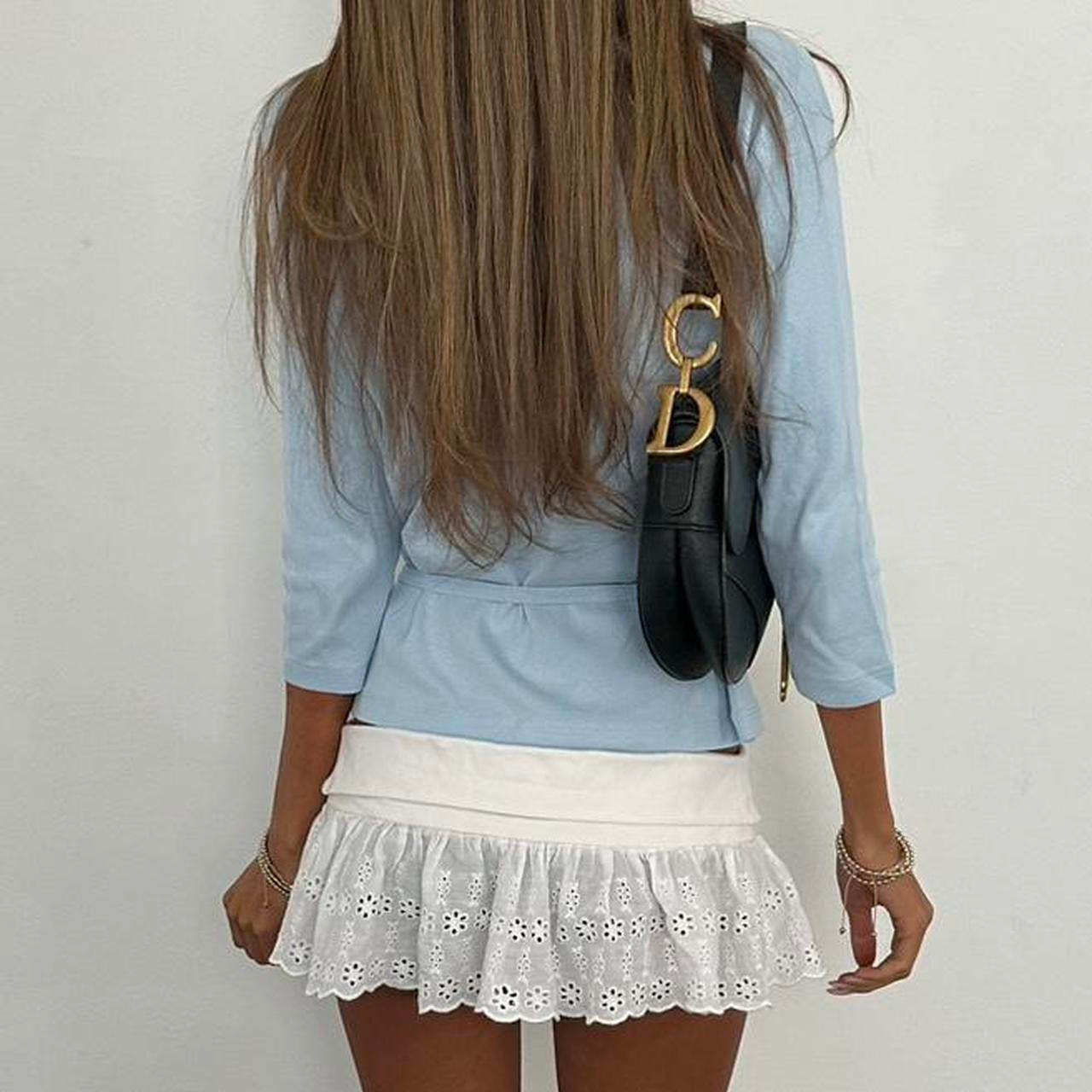 Vintage 2000s blue wrap cardigan top