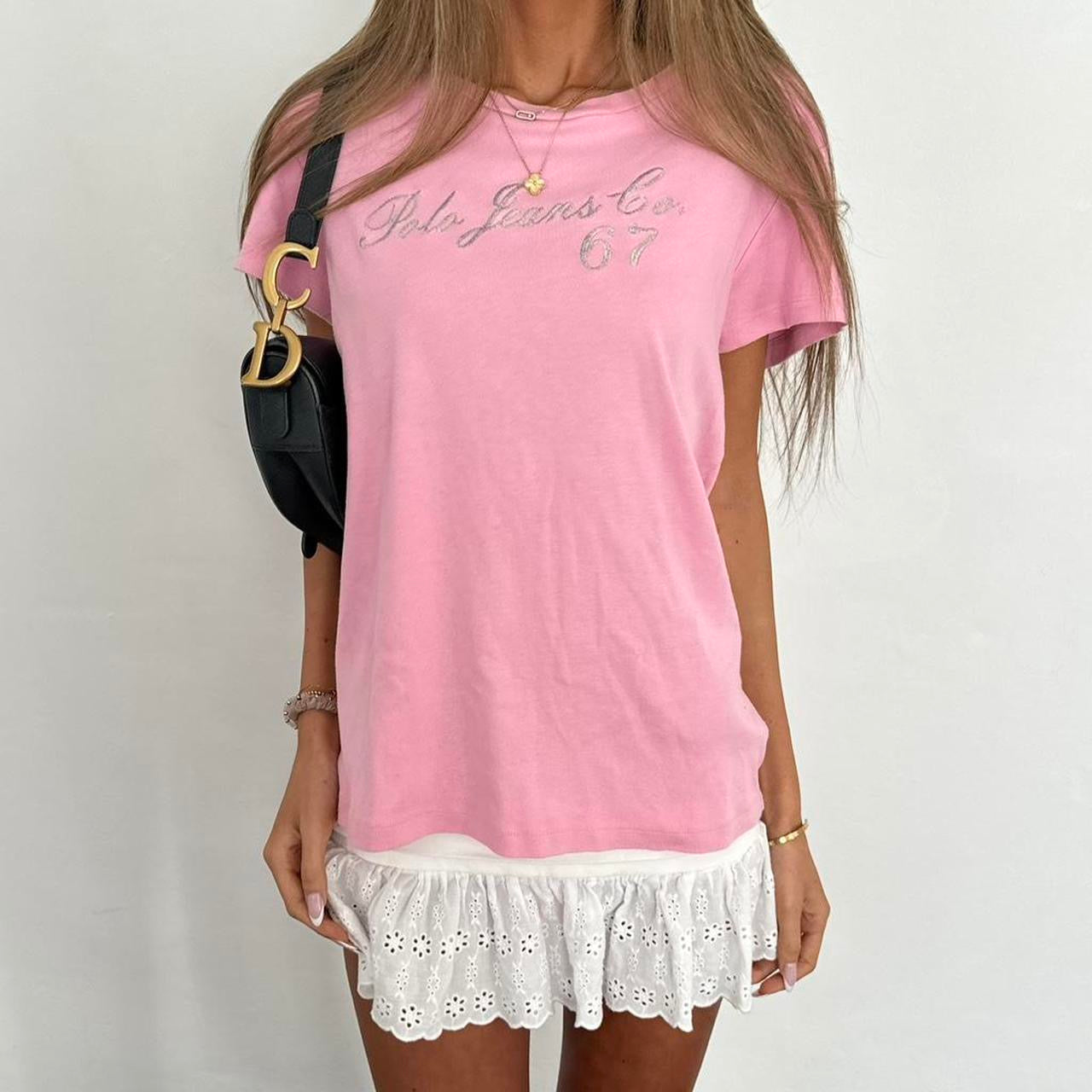 Vintage 2000’s Polo Ralph Lauren pink tee 67