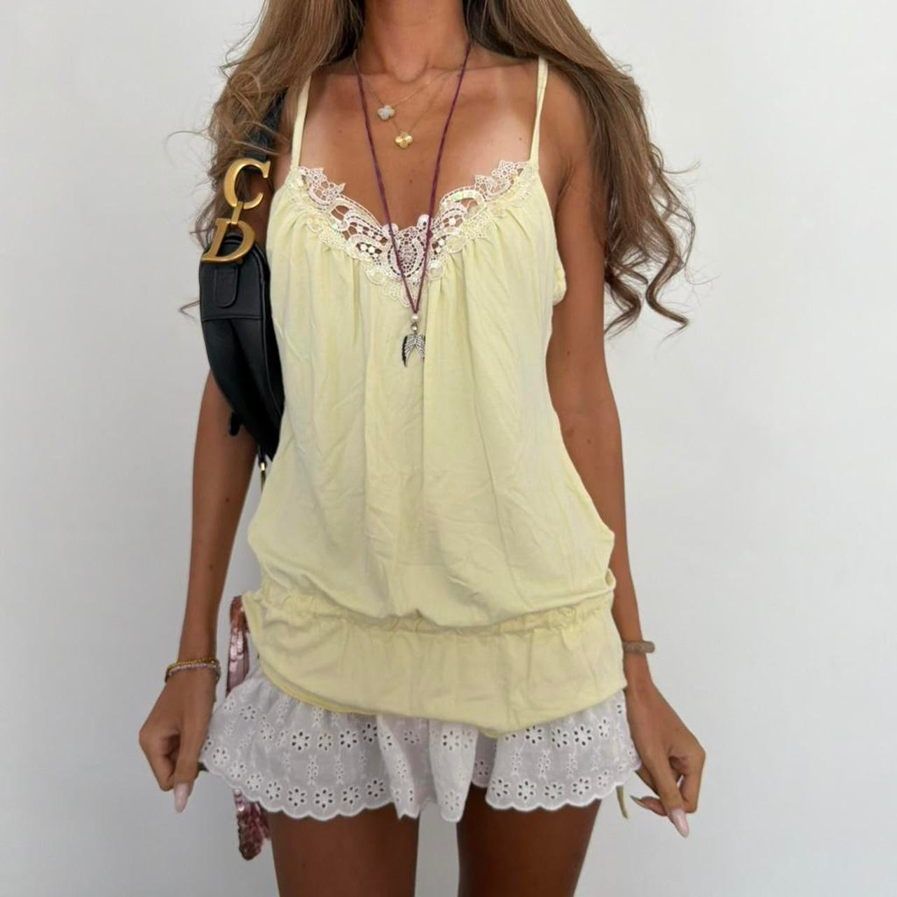 Vintage 90’s yellow pastel cami top