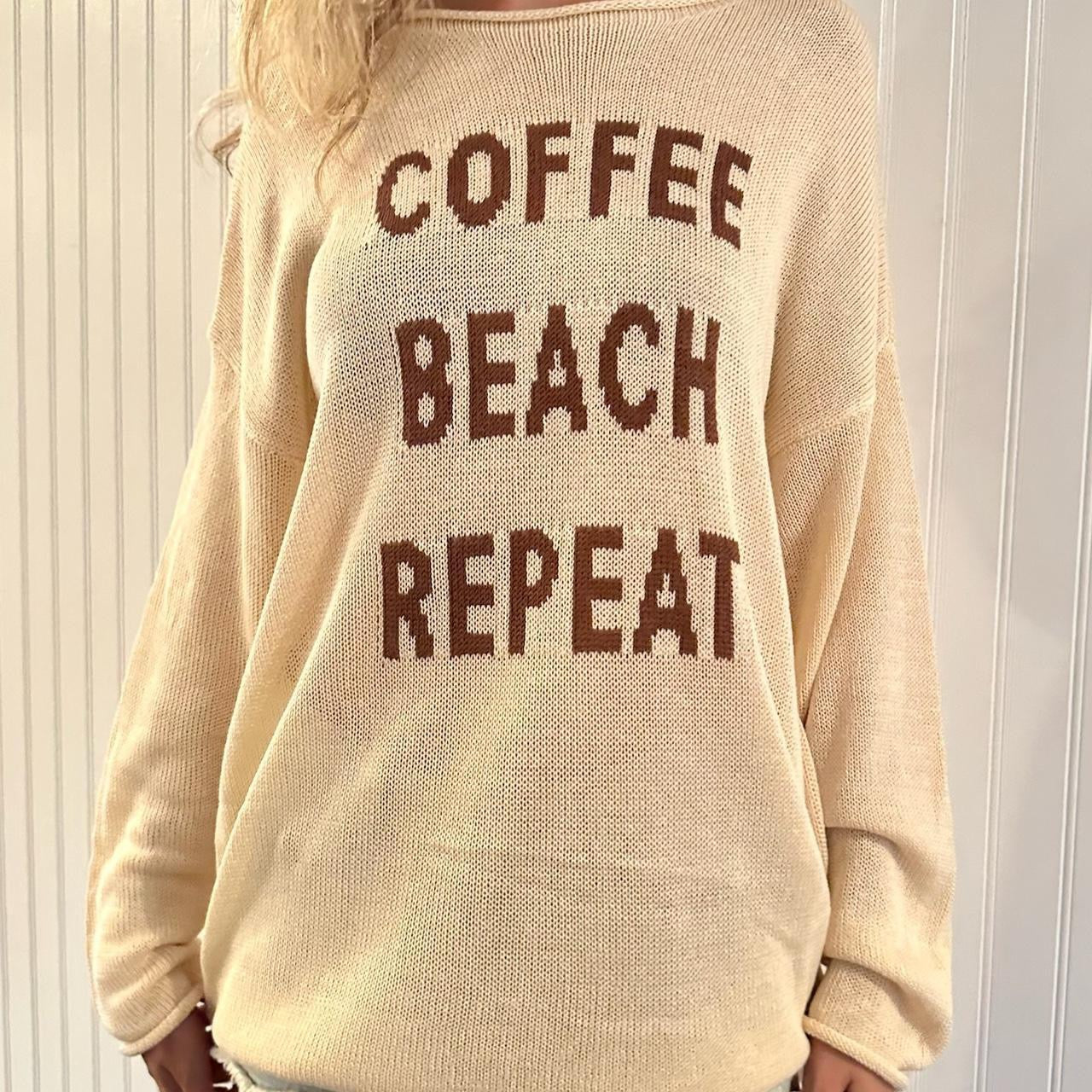 Vintage 2000’s coffee beach repeat sweater