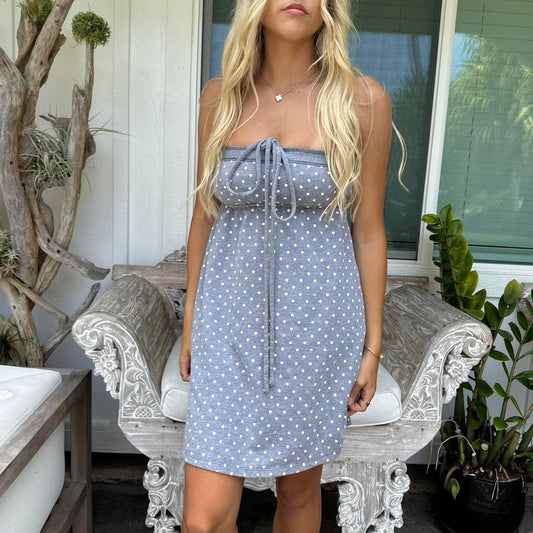 Vintage Victorias Secret strapless grey dress