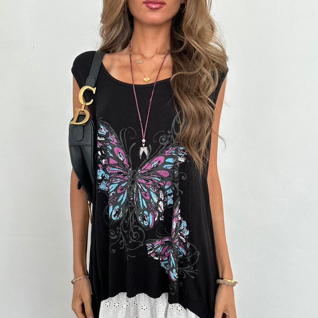 Vintage 2000s butterfly cami top