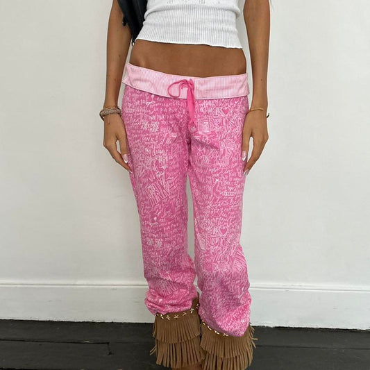 Vintage 2000’s Victoria’s Secret pink doodle pants