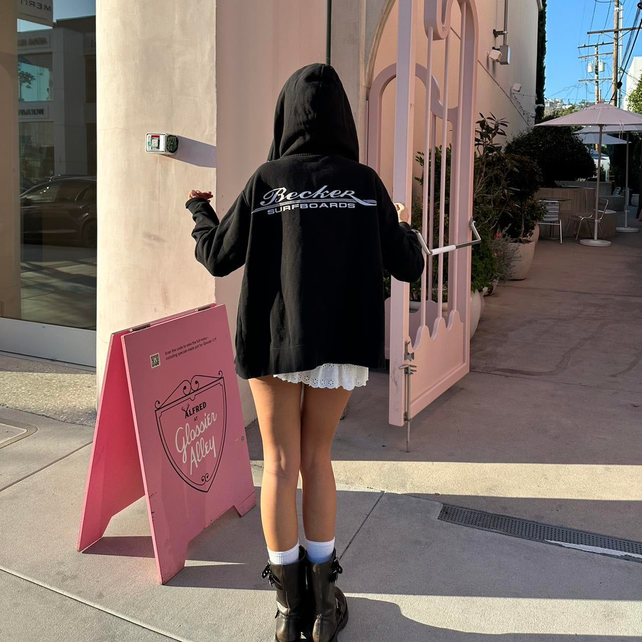 Vintage 90s surf black oversized zip up hoodie 🖤