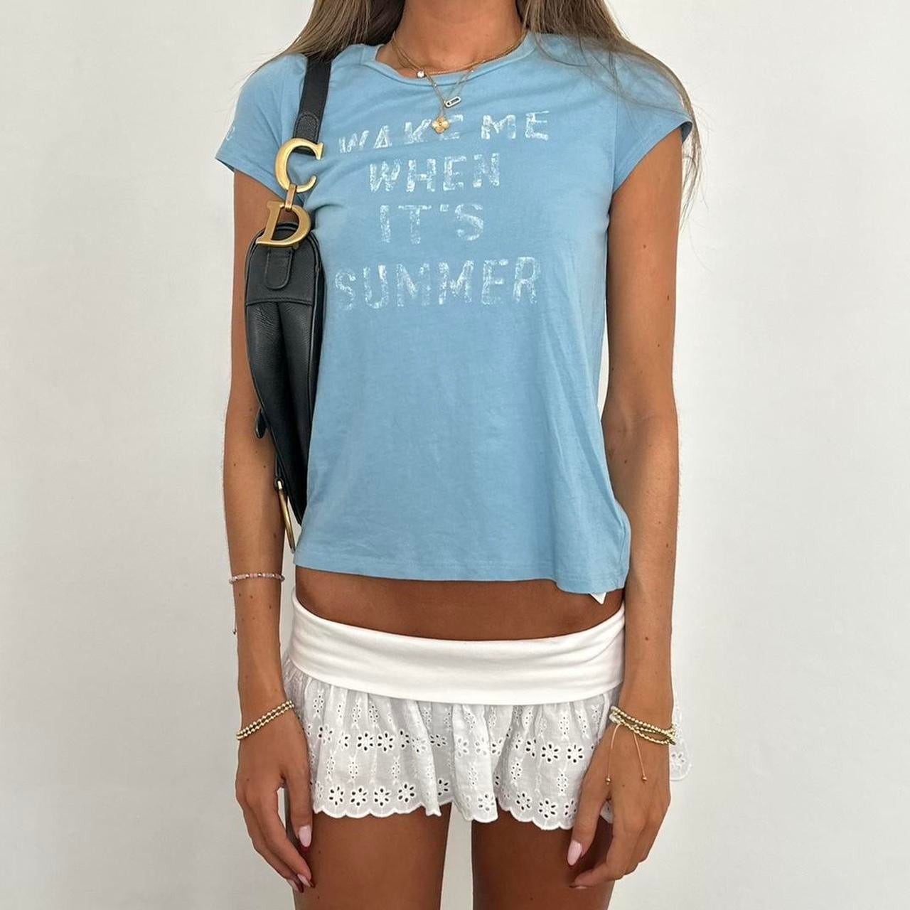 Vintage Ralph Lauren blue ‘wake me when it’s summer’ baby tee