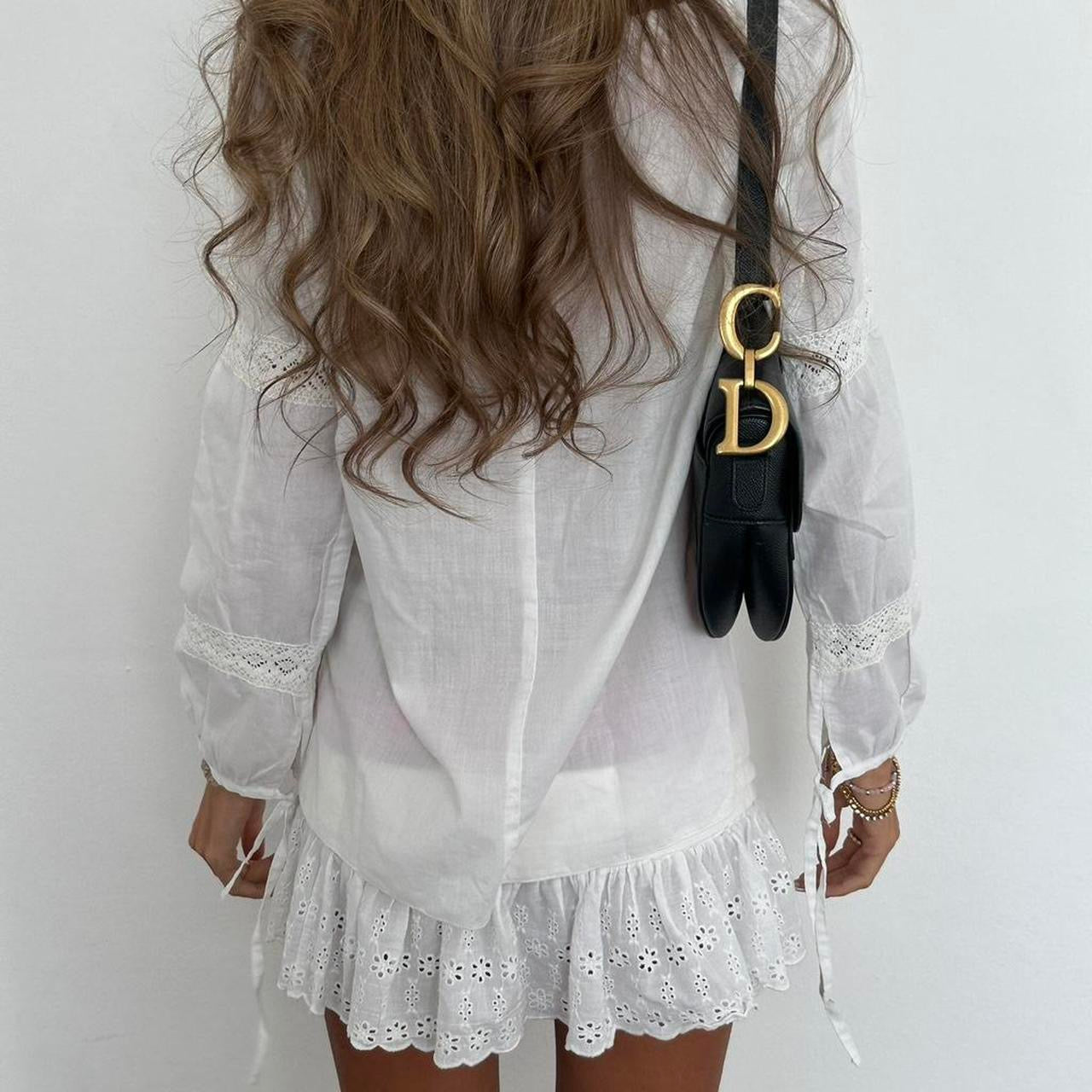 Vintage 90’s boho white blouse