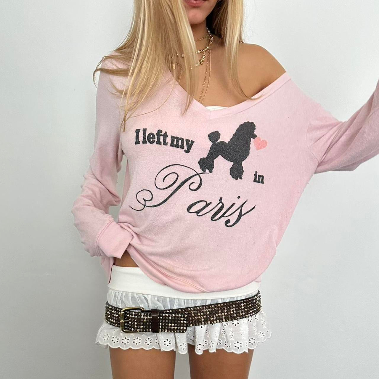 Vintage ‘Left my 🐕 in Paris’ sweatshirt