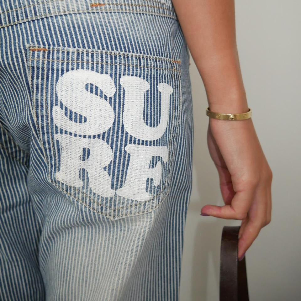 Vintage iconic rare 90’s pinstripe surf jeans