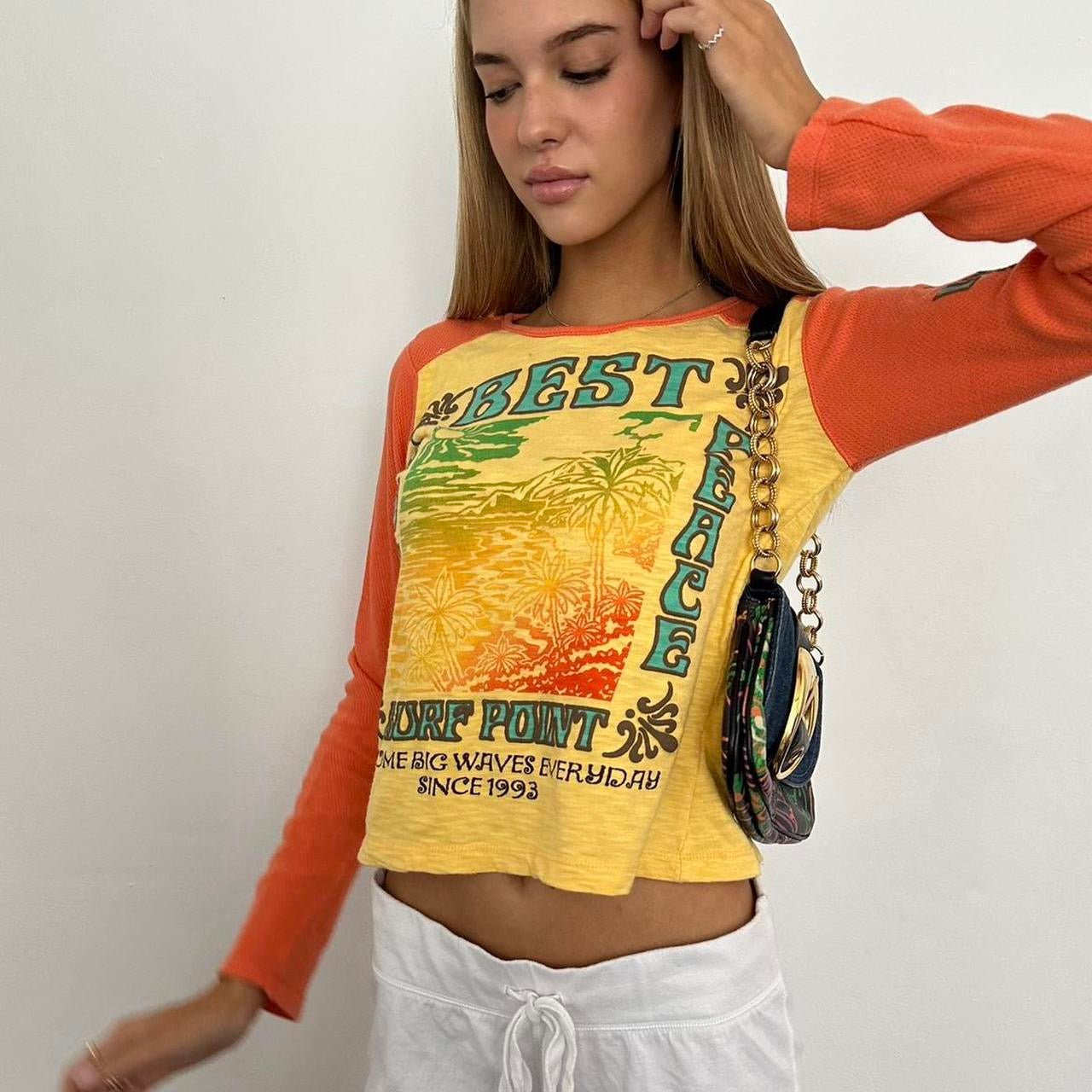 Vintage 90’s surf girl long sleeve top