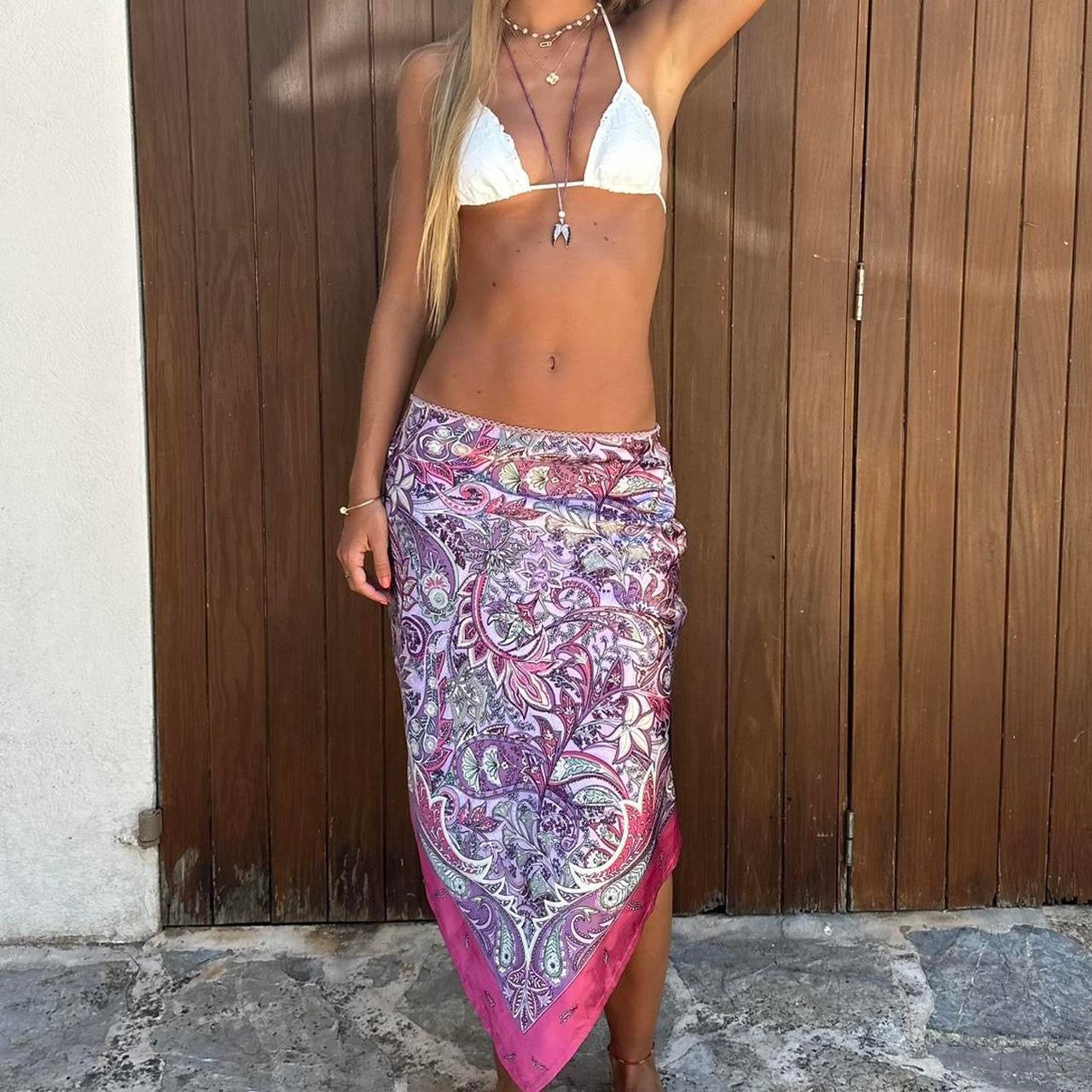 Vintage 90’s paisley boho skirt
