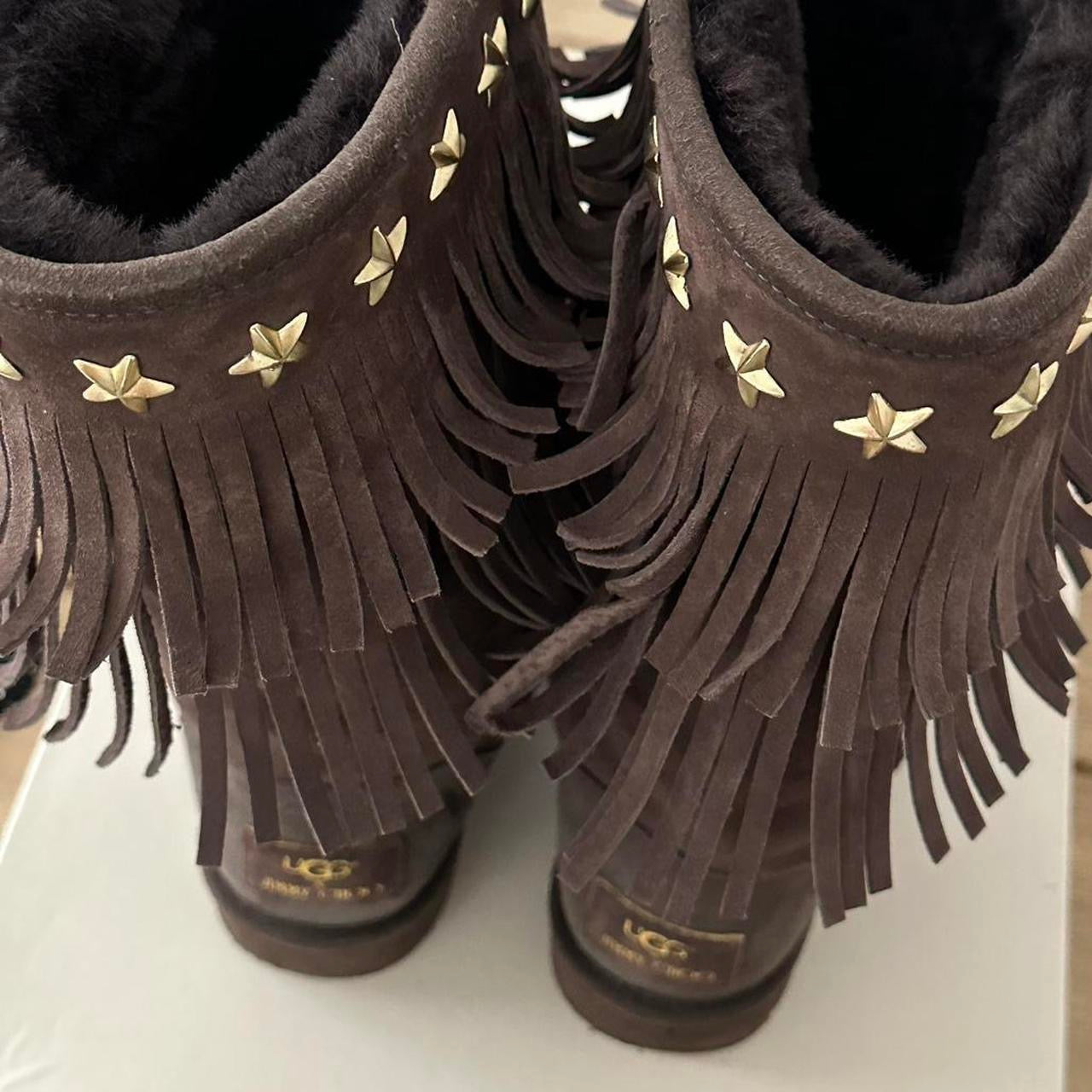 Vintage chocolate brown 2010 Jimmy Choo X Ugg boots
