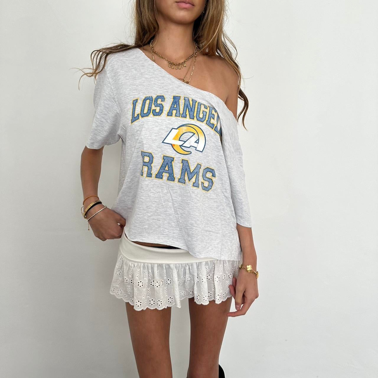 Vintage LA Rams off the shoulder top